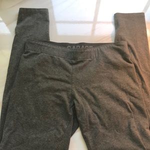 Gray cotton full length leggings